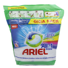 Капсули для прання Ariel 54шт Колор з ленором
