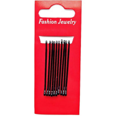 Невидимки для волосся на блістері Fashion Jewelry 5 см, чорні, 10 шт.
