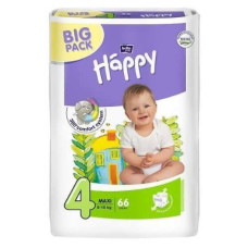 Підгузники дитячі Happy Maxi №4 8-18 кг. 66 шт.