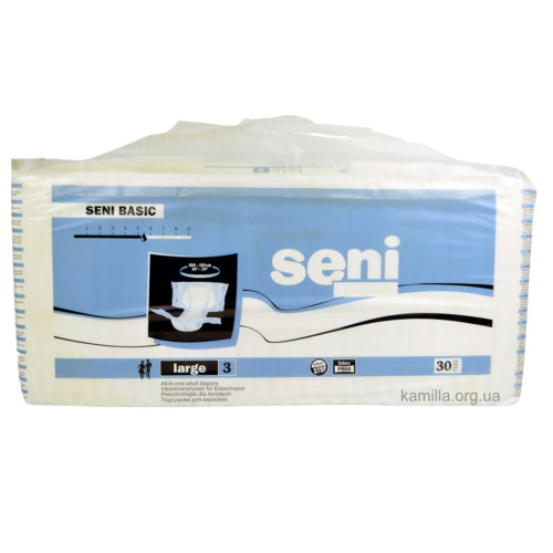 Підгузники для дорослих SENI BASIC Large №3 30 шт.