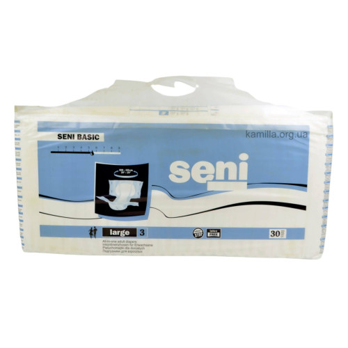 Підгузники для дорослих SENI BASIC Large №3 30 шт.
