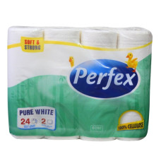 Туалетний папір Perfex Boni 24шт 2-х шаровий Pure White