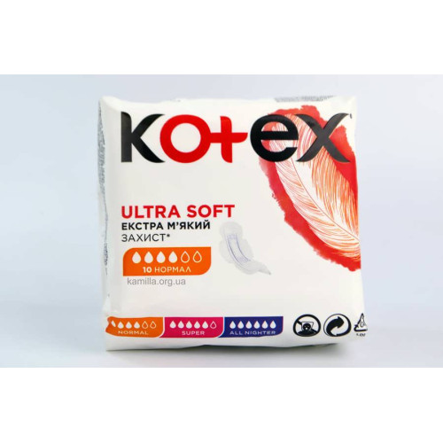 Гігієнічні прокладки Kotex Ultra Soft Normal 10 шт