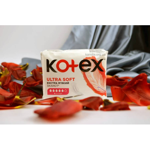 Гігієнічні прокладки Kotex Ultra Soft Super 8 шт