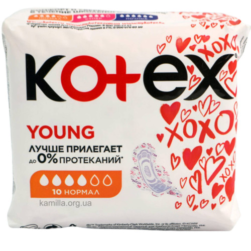 Гігієнічні прокладки Kotex Young Normal 10 шт