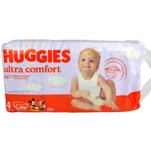 Підгузники дитячі Huggies №4 8-14 кг. 50 шт.