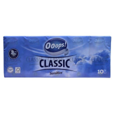 Носові хустинки OOOPS! Classic Sensitive 3-х шарові 10шт 