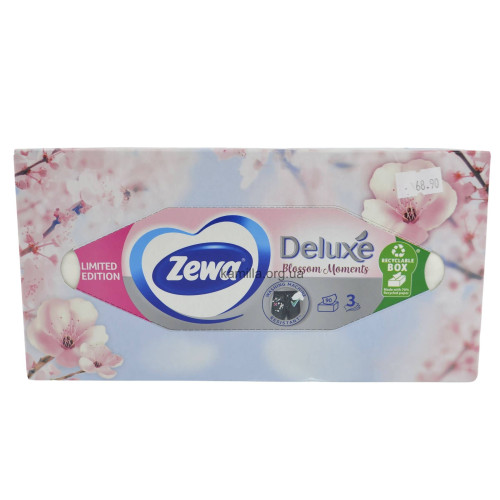 Hосові хустинки Zewa 10*10 3-х шарові Без запаха/Делюкс 10 шт. 