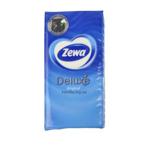 Hосові хустинки Zewa 10*10 3-х шарові Без запаха/Делюкс 10 шт. 