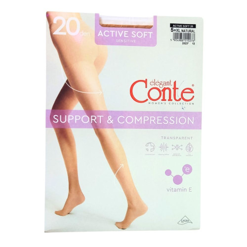 Колготи жіночі  Conte ACTIVE SOFT 20ден №5 Natural 
