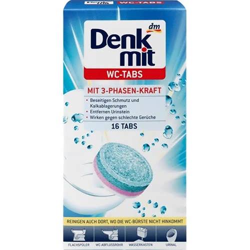 Таблетки для бачка унітазу з формулою крафта Denkmit WC, 16 шт