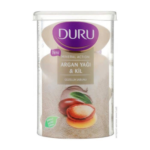 Мило  тверде Duru 1+1 4*100гр Арганове масло та глина