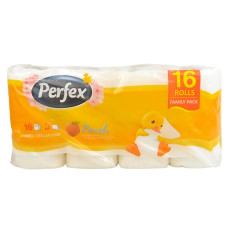 Туалетний папір Prefex 3-х шаровий Peach 16 шт.