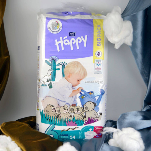 2/Підгузники дитячі Happy Junior Extra №6 16 кг 54 шт