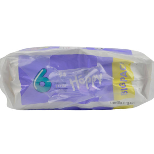 2/Підгузники дитячі Happy Junior Extra №6 16 кг 54 шт