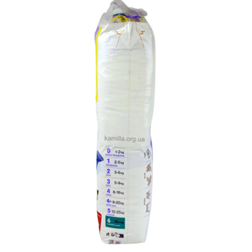 2/Підгузники дитячі Happy Junior Extra №6 16 кг 54 шт