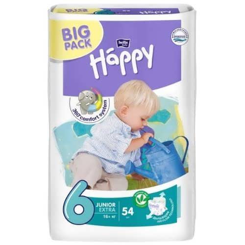2/Підгузники дитячі Happy Junior Extra №6 16 кг 54 шт