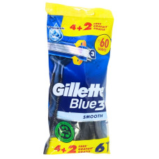 Станки для гоління  Gillette Blue 3 6шт Smooth