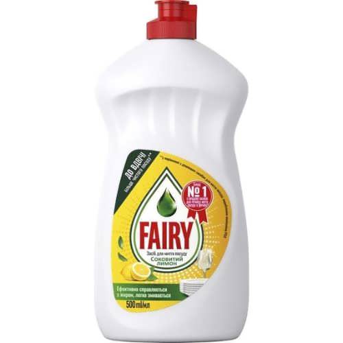 Засіб для миття посуди Fairy Соковитий лимон 0,5л 