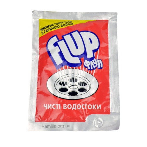 Засіб для очищення труб в гранулах Flup Використовується з гарячою водою 80 г.