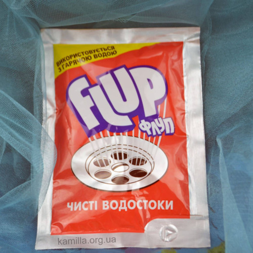Засіб для очищення труб в гранулах Flup Використовується з гарячою водою 80 г.