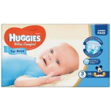 2/Підгузники дитячі Huggies Ultra Comfort №3 10-16 кг 56 шт  