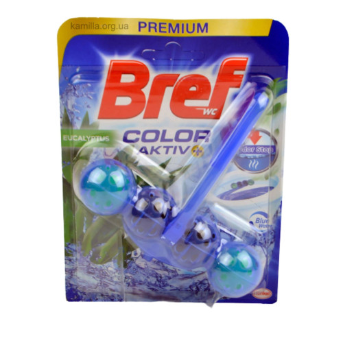 Блок для унітазу Bref Color Aktiv Eucalyptus Blue Water 1 шт.
