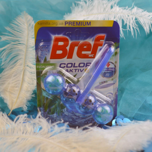 Блок для унітазу Bref Color Aktiv Eucalyptus Blue Water 1 шт.