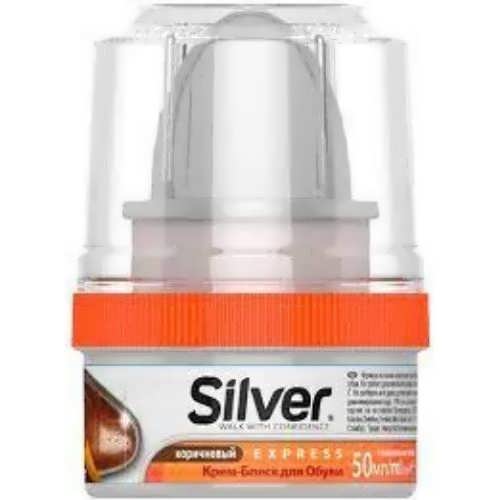 Крем-блиск для взуття Silver Коричневий 50 мл
