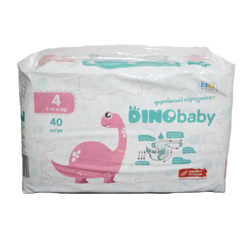 Підгузники дитячі Dino бейбі №4 40шт 7-14кг
