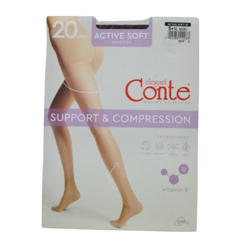 Колготи жіночі CONTE Active 20ден р. 5 Неро