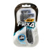Cтанки для гоління одноразові Bic Flex 4 леза 3 шт.