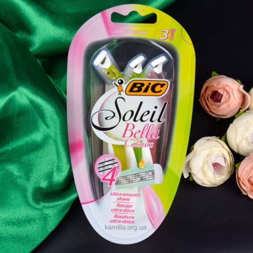 Cтанки для гоління одноразові Bic Soleil Bella 4 леза 3 шт.
