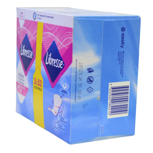 Щоденні прокладки Libresse Daily Fresh Normal Plus 64шт														
