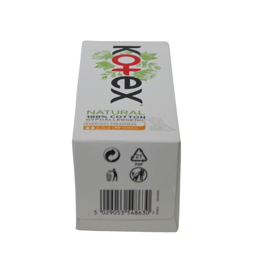 Щоденні прокладки Kotex 40шт Natural Normal													