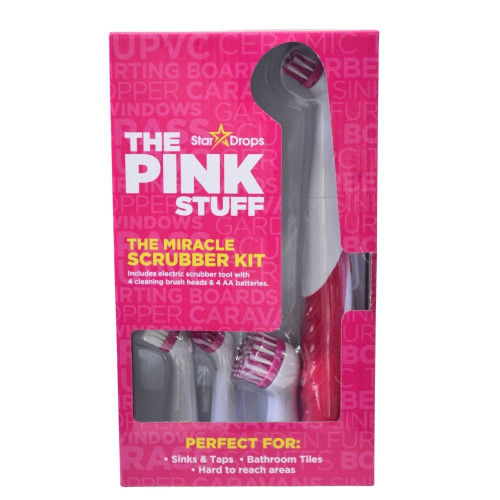 Універсальна щітка для чищення електрична The Pink Stuff  (4 насадки)											