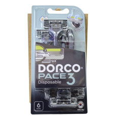 Станки для гоління Dorco Pace 3 6шт  Disposable з 3 лезами 