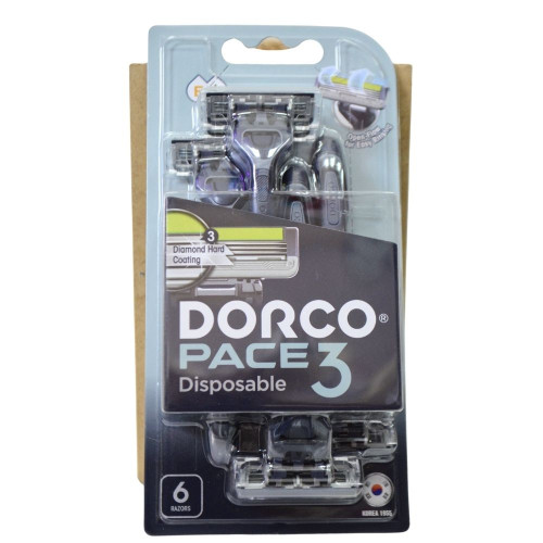 Станки для гоління Dorco Pace 3 6шт  Disposable з 3 лезами 