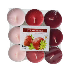 Свічка ароматизована копійка Bispol 18шт Strawberry