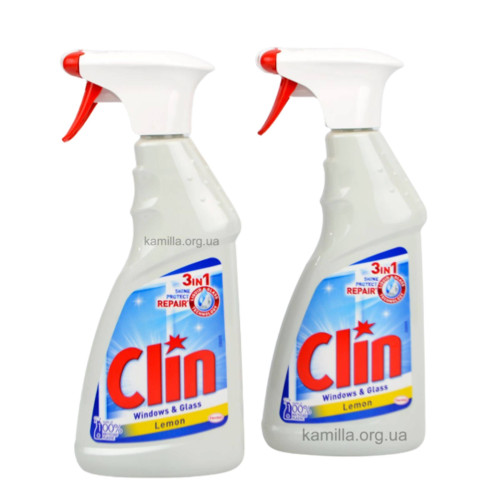 Засіб для миття вікон спрей Clin Lemon 500 мл
