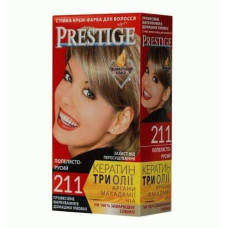 Стійка крем-фарба для волосся Prestige Кератин Три Олії №211 Пепельно-русявий 115 мл.