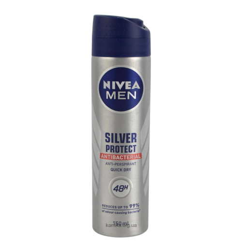 Чоловічий дезодорант спрей Nivea Срібний захист 150 мл.