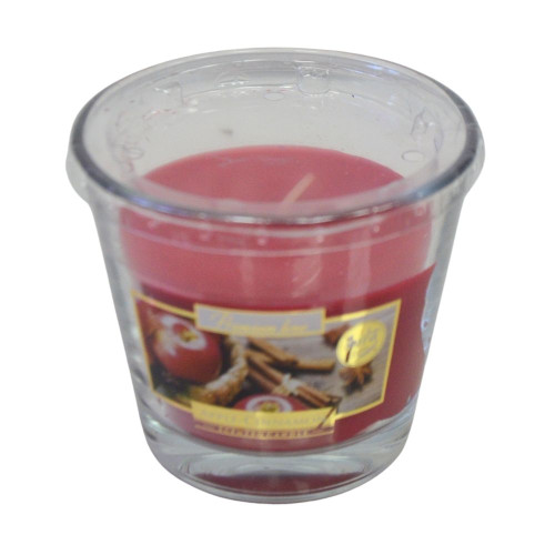 Свічка ароматизована стакан Bispol 1шт Apple Cinnamon