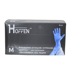 Рукавиці нітрілові Hoffen 100шт М Сині 