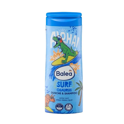 Дитячий шампунь та гель для душу Balea 300мл Surf Osaurus