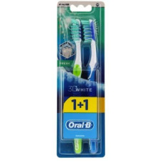 Зубна щітка 3Д Вайт свіжість (Oral-B 3D White) середньої жорсткості, 1+1 шт