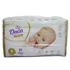 Підгузники дитячі Dada Еліт Каре (Білі) №3 40шт 4-9кг Міді