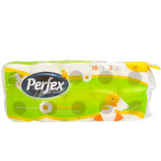 Туалетний папір Prefex 3-х шаровий Camomile 10 шт.