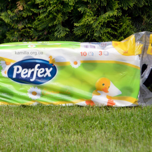 Туалетний папір Prefex 3-х шаровий Camomile 10 шт.