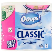 Туалетний папір Ooops! Classic Sensitive 3 шари, 4шт 